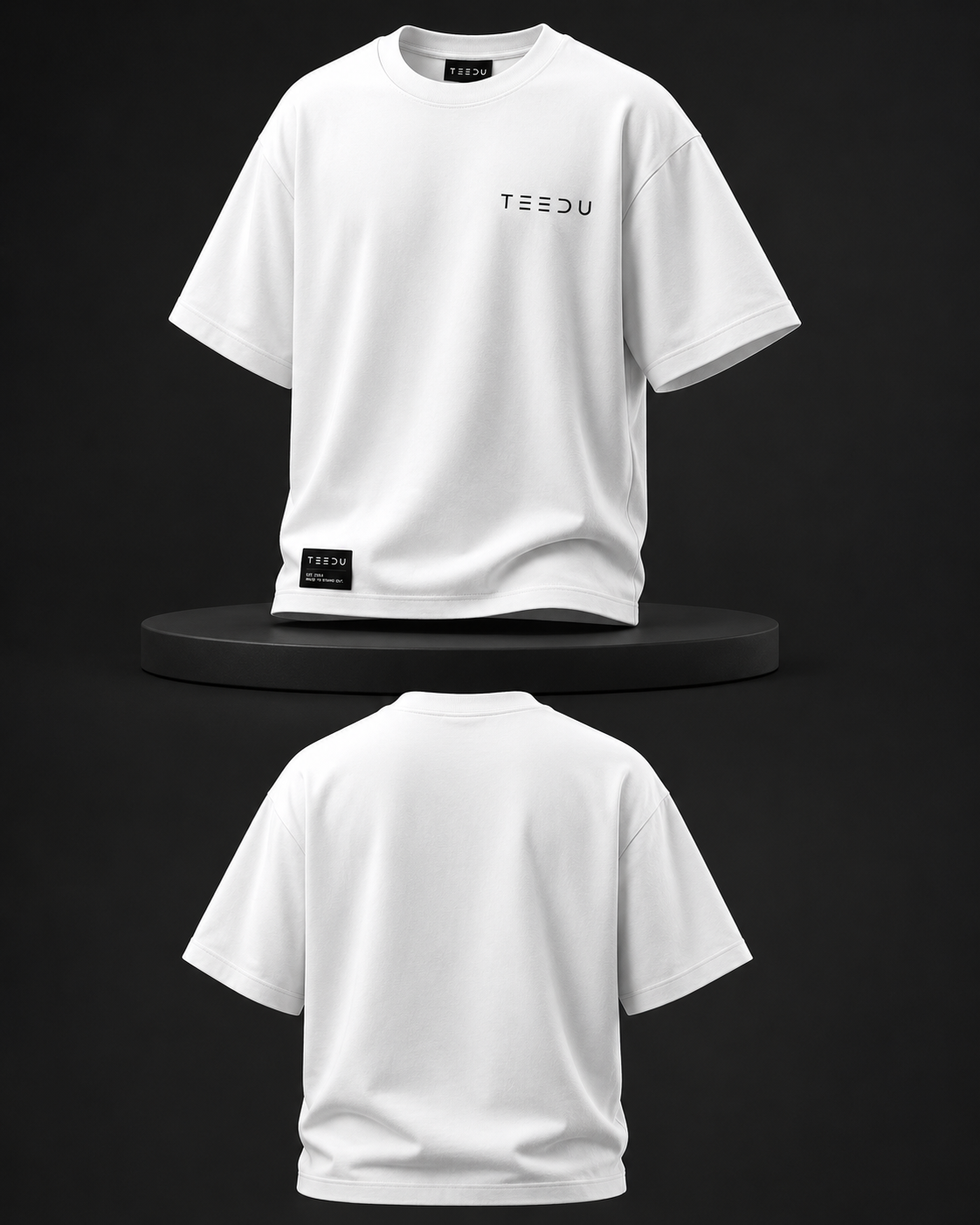TEEDU Essential Oversized T-Shirt – Premium 240 GSM Cotton | Unisex