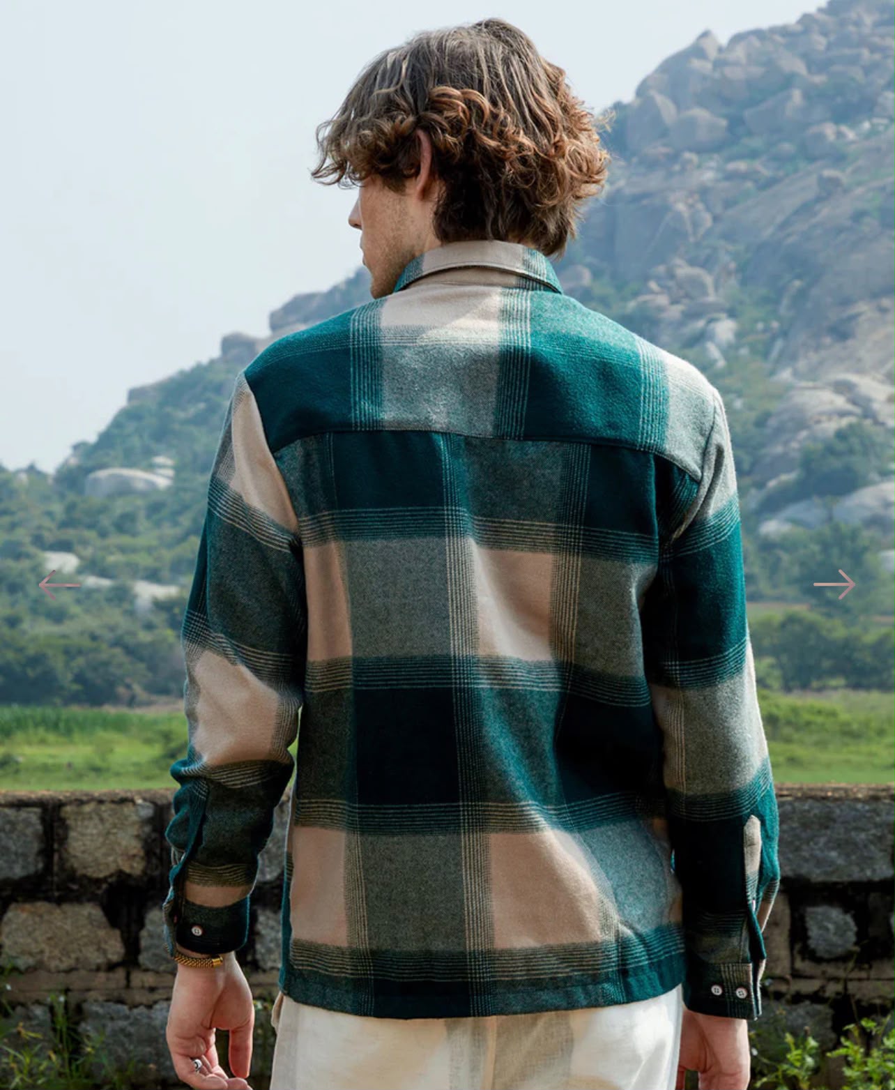 TEEDU Oversized Plaid Flannel Shirt – Forest Green